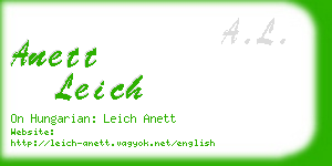 anett leich business card